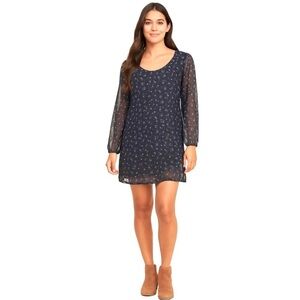 HOLLISTER Blue Sheer Floral Dress